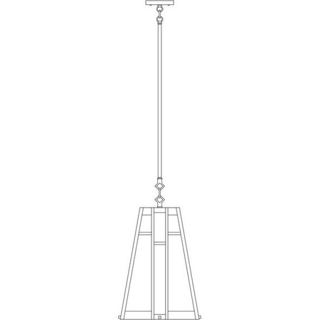 Arroyo Craftsman 12" Asheville Stem Mount Pendant, Black, Cream Glass ASH-12CR-BK